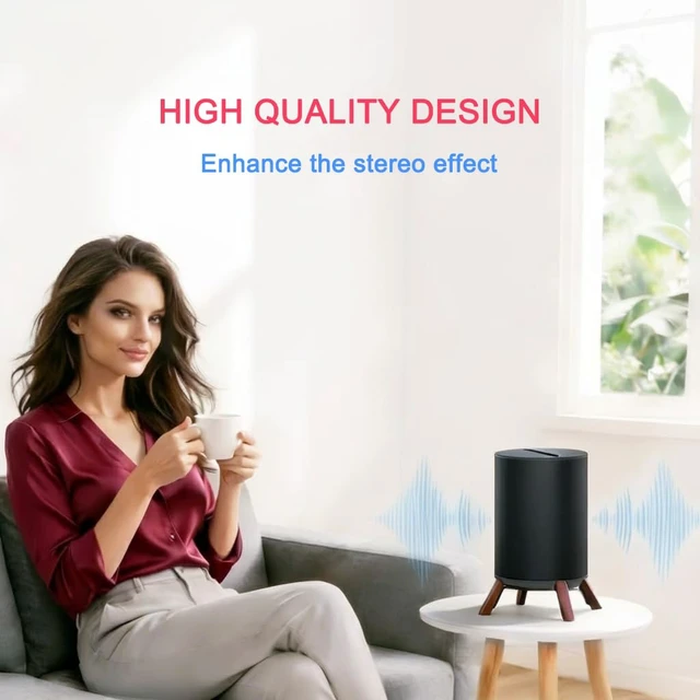 Alt view image 6 of 6 - Wooden Desk Stand Wood Tripod Mount Holder for Sonos Era 100 Alexa Speaker Natural Wooden,Stable Tripod Mount Holder with Metal Frame,Easy Setup Design and Better Sound for Sonos era100 Alexa Speaker