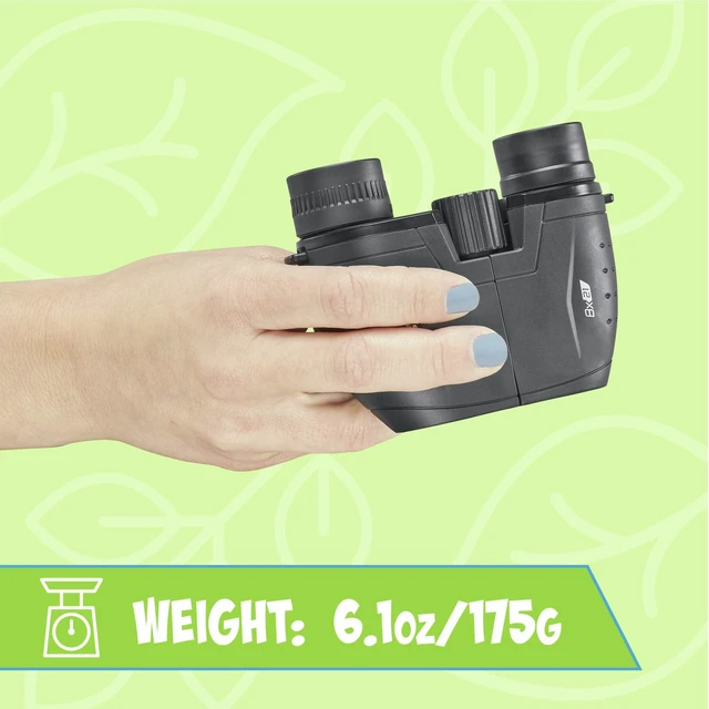 Alt view image 5 of 7 - Kids Binoculars 8x21, Compact Binoculars for Kids Ages 3-12, Great for Adventures, Hiking, Camping, Travel, Bird Watching