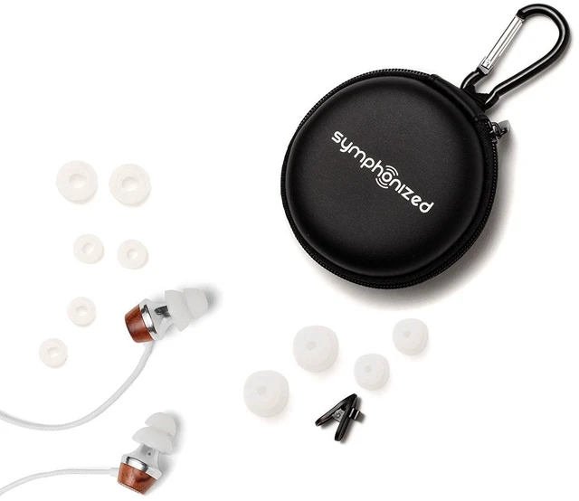 Alt view image 6 of 6 - ALN Premium Genuine Wood in-Ear Noise-isolating Headphones, Earbuds, Earphones with Mic (White)