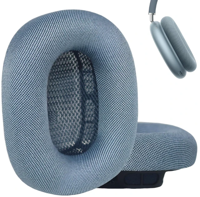 Main image of AirPods Max Ear Cushions, Replacement Earpads for AirPods Max (2024) Headphones, Mesh Fabric Ear Pads with Memory Foam and Magnet for AirPods Max (Blue)