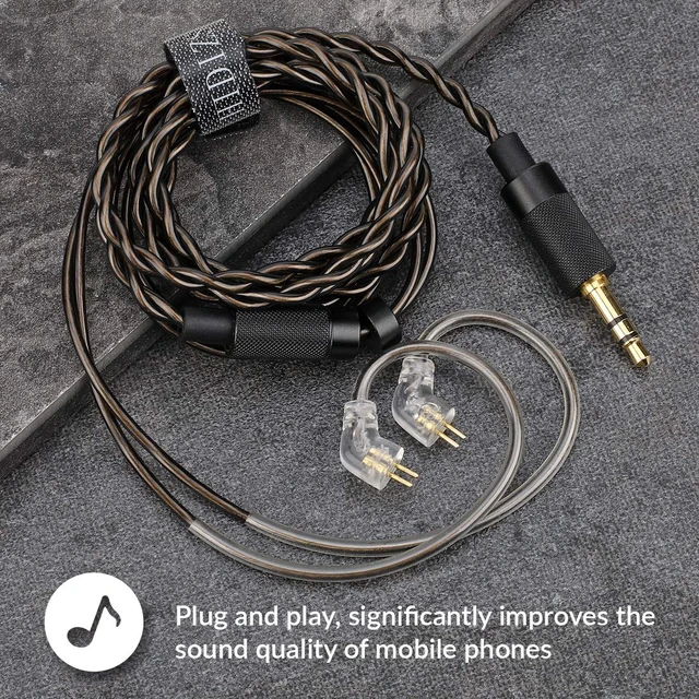 Alt view image 2 of 7 - BL2.5 Detachable Balanced Earphone Cable, 2.5mm Plug Replacement Headphone Audio Cord Headphone Upgraded Cable-2 Pin 0.78mm IEM Cord for MS4 MS2 MS1 KZ ES4 ZSR ZST ZSR ED16 ZS10 TFZ TRN (2.5mm)