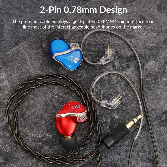 Alt view image 3 of 7 - BL2.5 Detachable Balanced Earphone Cable, 2.5mm Plug Replacement Headphone Audio Cord Headphone Upgraded Cable-2 Pin 0.78mm IEM Cord for MS4 MS2 MS1 KZ ES4 ZSR ZST ZSR ED16 ZS10 TFZ TRN (2.5mm)