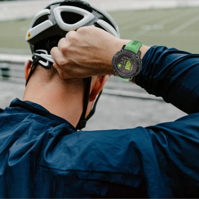 Alt view image 7 of 7 - Watch Band for Garmin Instinct 3 45mm/Instinct E 45mm 22mm Silicone Replacement Watch Strap