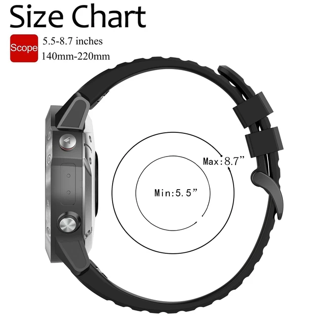 Alt view image 3 of 7 - Band for Garmin Approach S60/S62/S70 47mm, Quickfit 22mm Watch Band Replacement for Garmin Forerunner 935/945/955/965/745/ Quatix 7/6/5 (No Tracker)