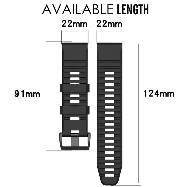 Alt view image 4 of 7 - Band for Garmin Approach S60/S62/S70 47mm, Quickfit 22mm Watch Band Replacement for Garmin Forerunner 935/945/955/965/745/ Quatix 7/6/5 (No Tracker)