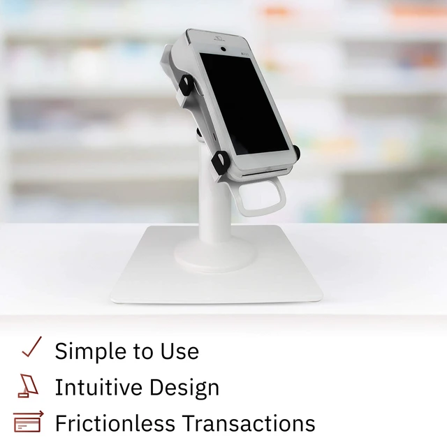 Alt view image 5 of 7 - DCCStands Freestanding Swivel and Tilt Pax A920 / A920 Pro Terminal Stand (White)