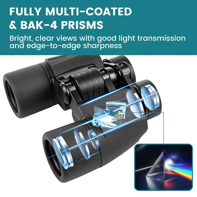 Alt view image 4 of 7 - UHD 8x42 Binoculars for Adults High Powered - IP67 Waterproof Large View, BAK4 Porro Prism, FMC-Coated, Professional for Bird Watching, Cruise Ship, Hunting, Travel, Hiking, Gifts for Men