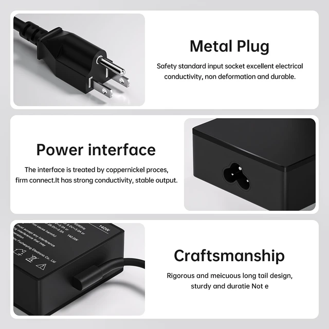 Alt view image 6 of 7 - 140W Laptop Charger, Fast Charging Adapter Compatible with Asus A20-100p1a for Rog Flow X13 Z13, Rog Flow X13 Gv301 Gv301q, Rog Flow Z13 & More ASUS Laptops,Safe and Reliable for Daily Use
