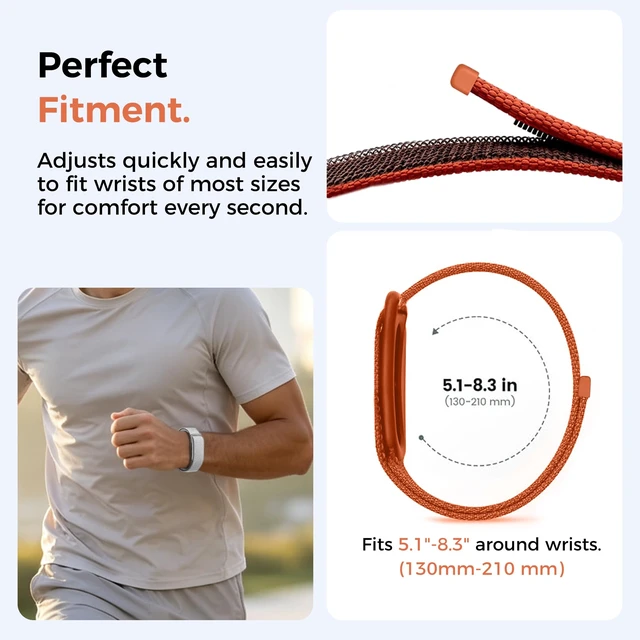 Alt view image 3 of 7 - Breathable Nylon Bands Compatible with Google Fitbit Air Band Adjustable Woven Replacement Strap for Women Men Workout-Friendly Daily Wear, Sweatproof Wristband for Fitbit Air Accessories