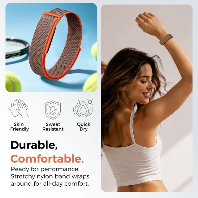 Alt view image 4 of 7 - Breathable Nylon Bands Compatible with Google Fitbit Air Band Adjustable Woven Replacement Strap for Women Men Workout-Friendly Daily Wear, Sweatproof Wristband for Fitbit Air Accessories