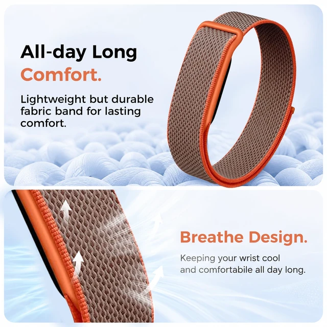 Alt view image 5 of 7 - Breathable Nylon Bands Compatible with Google Fitbit Air Band Adjustable Woven Replacement Strap for Women Men Workout-Friendly Daily Wear, Sweatproof Wristband for Fitbit Air Accessories