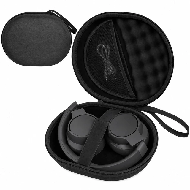 Main image of Hard Headphone Case for JBL Tune 770NC 720BT 520BT 510BT 670NC Fits for JBL Live 770NC/670NC/680NC/780NC,Travel Case with Wave Foam & Soft Lining, Elastic Strap, Mesh Pocket,Black