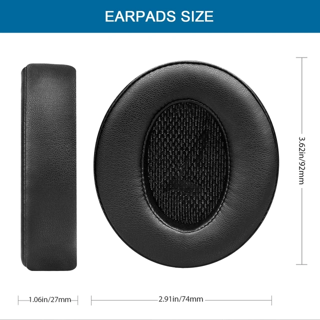 Alt view image 5 of 7 - Earpads for Sennheiser HD4.50BT/ HD4.50BTNC/ HD4.50SE, Leather Black Also for HD450BT/ HD450/ HD4.40BT Headphones, Ear Pads Replacement for Sennheiser HD4.30G/ HD4.20S/ HD458BT/ HD400S/ HD350BT
