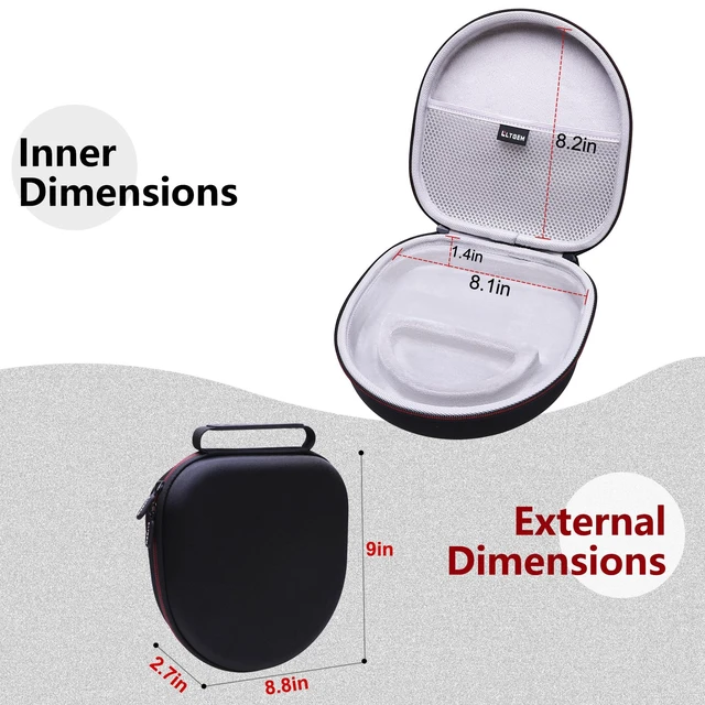 Alt view image 2 of 7 - Case for Sony WH-CH720N/WH-CH520 Noise Canceling Wireless Headphones Gray Hard Carrying Travel Case for Sony WH-CH720N/WH-CH520 Noise Canceling Wireless Headphones