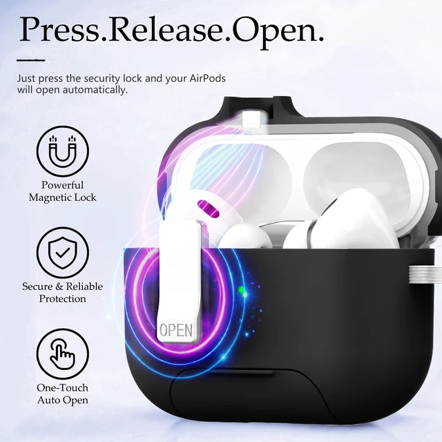 Alt view image 4 of 7 - for AirPods Pro 3 Case Magnetic & Safty Lock Phone Stand Black Compatible with Air Pods Pro 3rd Generation Hard Shell for Women Girls with Cute Bling Girly Flower Keychain Charm Strap