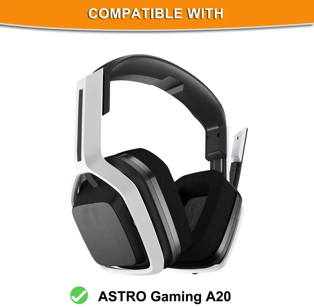 Alt view image 2 of 7 - Replacement A20 Velour Ear Pads and Microphone Foam Cover Ear Cushion Compatible with Astro Gaming A20 Wireless Headset(All Black)