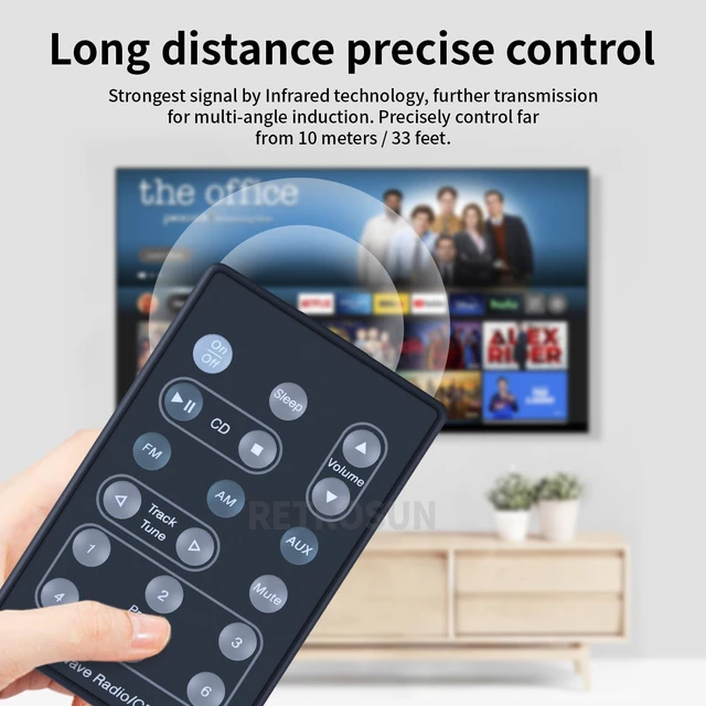 Alt view image 5 of 7 - Replacement Remote Control for Bose A5 Wave Radio/CD Player Compatible with AWRC-1P AWRC-P1 AWRC-1W AWRC-1G 193334-B10 193334-B02