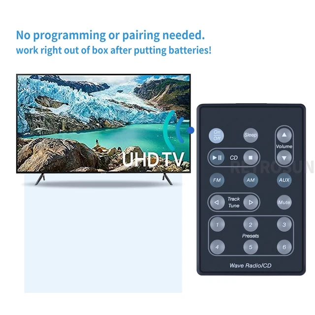 Alt view image 4 of 7 - Replacement Remote Control for Bose A5 Wave Radio/CD Player Compatible with AWRC-1P AWRC-P1 AWRC-1W AWRC-1G 193334-B10 193334-B02