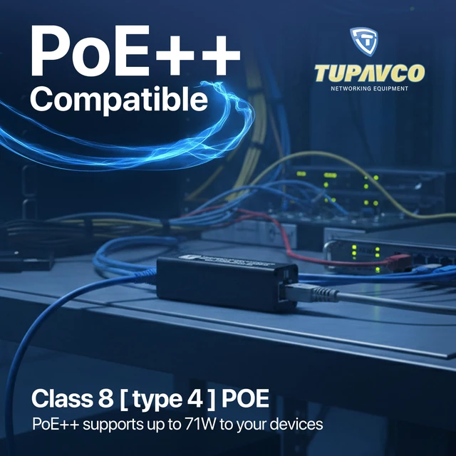 Alt view image 2 of 7 - Ethernet Surge Protector PoE++ Gigabit TP202 For Gigabit & PoE++ use, with up to 1000 Mbps speeds