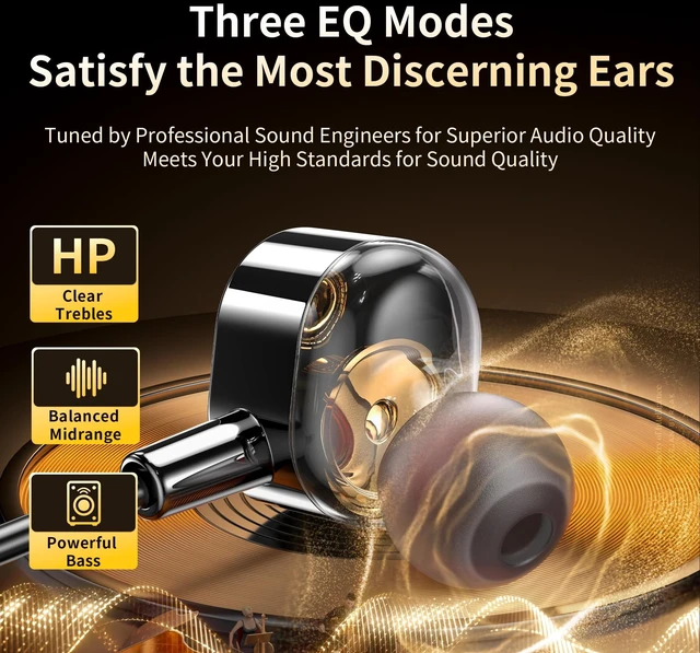 Alt view image 4 of 7 - 2026 Upgraded Neckband Bluetooth 6.0 Wireless Earbuds Around The Neck, 4-Driver Stereo Headphones with Mic,100H Battery Life,in-Ear Earphones for Running,Workout,Outdoor,Work,Safety Headset