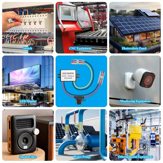 Alt view image 7 of 7 - 3A 15W DC-DC 10-72V to 5V Step Down Converter Transformer with Fuse 15W 12V 24V 36V 48V 60V to 5V Buck Converter Voltage Reducer Regulator Waterproof Transformer Golf Cart Truck RV Accessories