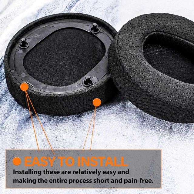 Alt view image 5 of 7 - Earpads Compatible with LS31 LS41 LS35X LS50X Headset with Microphone Foam I Replacement Ear Cushion (Breathable Mesh)