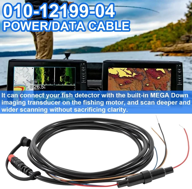 Alt view image 3 of 7 - 4-Pin Power/Data Cable 010-12199-04 Fit for Garmin Striker Echo, Striker Plus, Striker Vivid, Striker 4, Fishfinder, Echomap, 6ft Power Cable with NMEA 0183 Inputs/Outputs