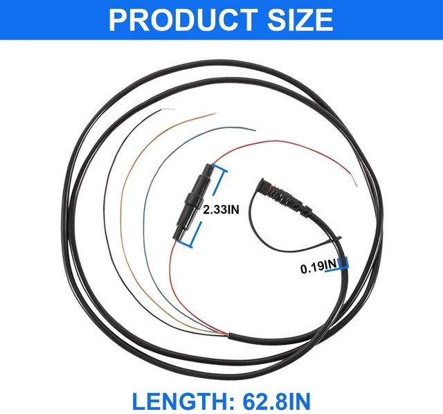 Alt view image 6 of 7 - 4-Pin Power/Data Cable 010-12199-04 Fit for Garmin Striker Echo, Striker Plus, Striker Vivid, Striker 4, Fishfinder, Echomap, 6ft Power Cable with NMEA 0183 Inputs/Outputs