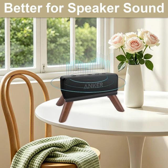 Alt view image 5 of 7 - Speaker Stand Compatible with Anker Soundcore 1/2/3 and Marshall Emberton/Emberton II/Emberton III Portable Speaker-Walnut