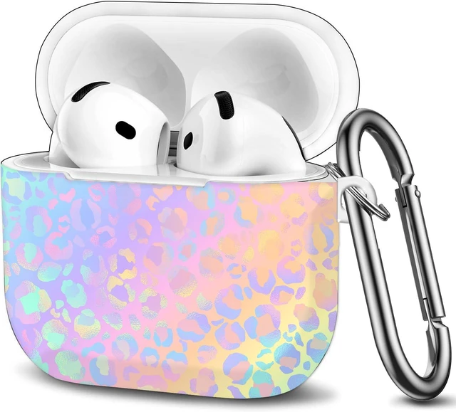 Main image of Case Compatible with AirPod 4th Generation 2024,Shockproof Protective Case Cover with Keychain for Women Men,Wireless Accessorie Charging Cases for Airpod 4th - Gradient Leopard