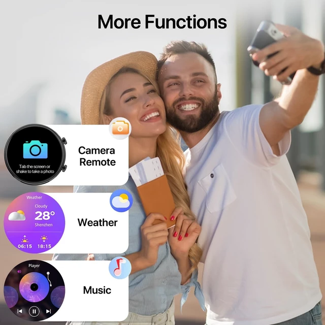 Alt view image 6 of 7 - 1.39" Smart Watch for Men Women, IP67 Waterproof Fitness Tracker Compatible for Android and iPhone, Smartwatch with 120+ Sport Modes, Health Tracking, Reloj Inteligente Round - Deep Black
