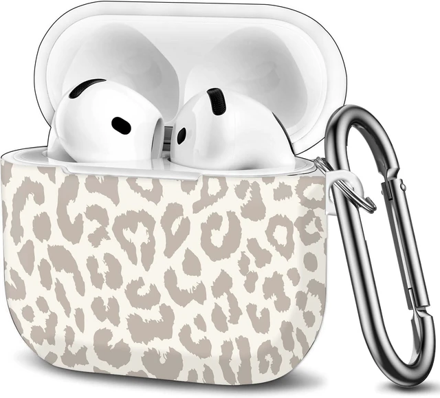 Main image of Case Compatible with AirPod 4th Generation 2024,Shockproof Protective Case Cover with Keychain for Women Men,Wireless Accessorie Charging Cases for Airpod 4th - Beige Leopard