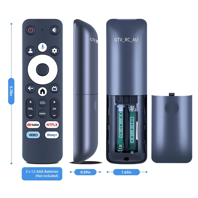 Alt view image 5 of 5 - New GTV-RC-AU Voice Replacement Remote Control for EKO Google TV K320UGT K400UGT K550UGT