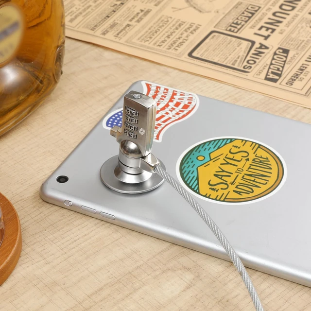 Alt view image 7 of 7 - Laptop Cable Lock, Hardware Security Cable Lock Anti Theft Combination Lock for iPad Tablet Laptop MacBook
