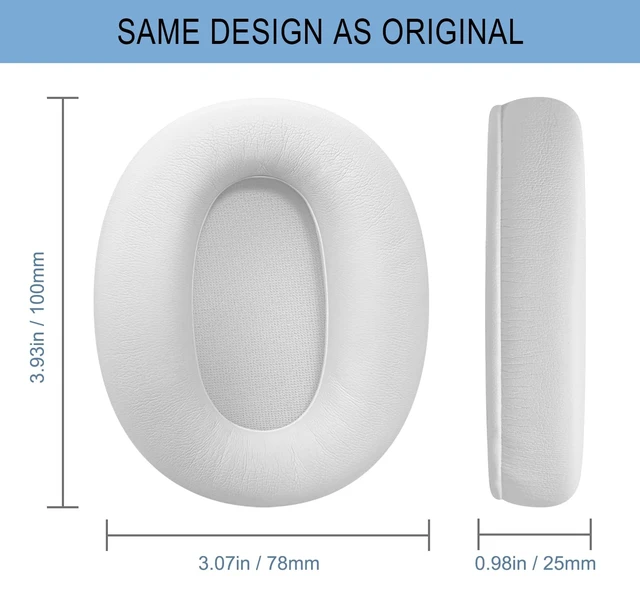 Alt view image 7 of 7 - GVOEARS Ear Pads for Sony WH-XB900N / WH-CH710N / WH-CH720N - White