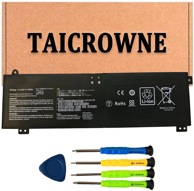 Main image of 56Wh C41N2010 Laptop Battery Replacement for Asus Rog Strix G15 G513IC G513IH G513QC G513QE G17 G713QE Series Notebook 15.48V 3620mAh