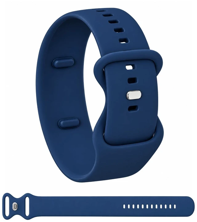 Main image of Silicone Band Compatible with Hume Band 2.0, Soft Sweat-Resistant Sport Replacement Wristband, Adjustable Strap for Hume 2.0 Fitness Tracker, Workout Sleep Everyday Wear for Women Men, Navy Blue