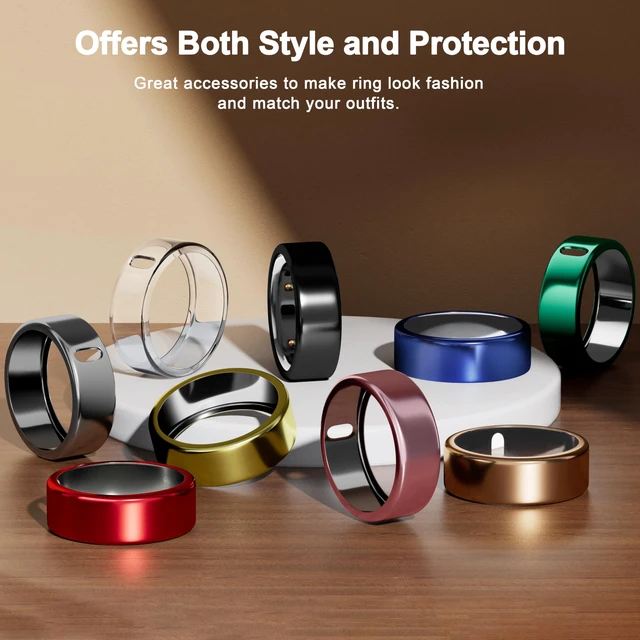 Alt view image 7 of 7 - 5 Pack Ring Cover Compatible with Oura Ring Gen 4, 3 Horizon/Heritage Support Charging with Cover on, Ultra-Thin TPU Protector for Men Women, Size 10