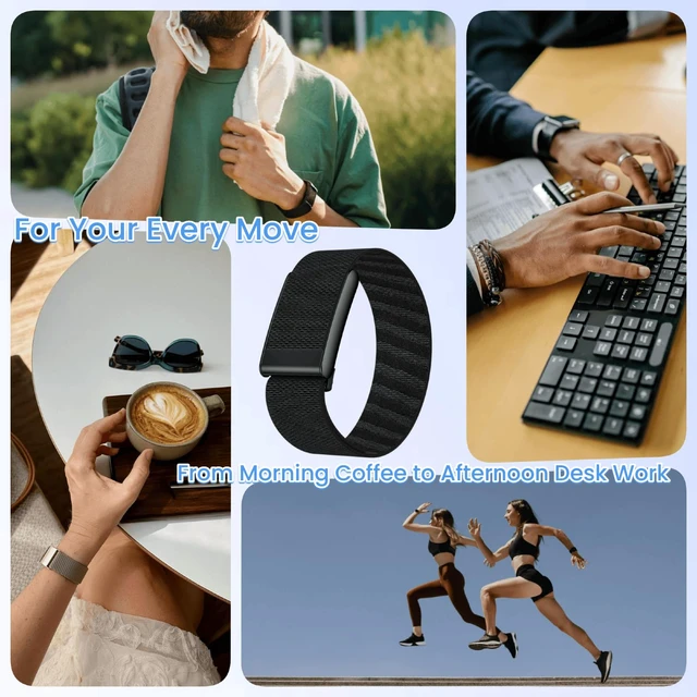Alt view image 2 of 7 - Nylon Wristband Compatible with Whoop 5.0 One/Peak Breathable, Adjustable, Soft & Lightweight