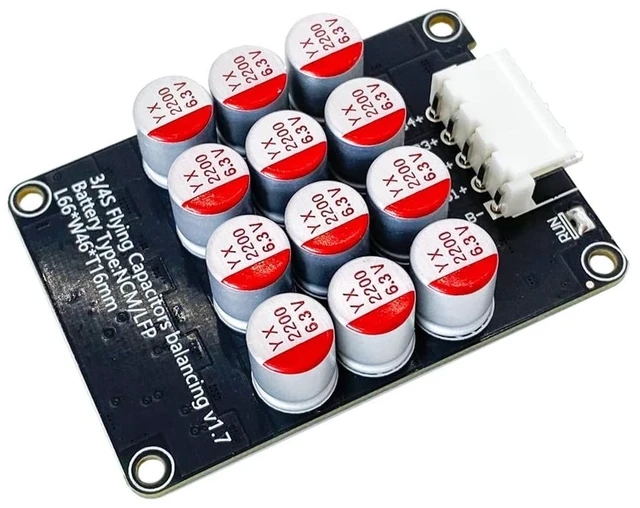 Alt view image 4 of 7 - 3S 4S 5.5A Battery Active Equalizer Balancer Energy Transfer Board Lifepo4 Lithium Lipo Battery Compatible, Capacitor Whole Group Balancer, Active Equalization