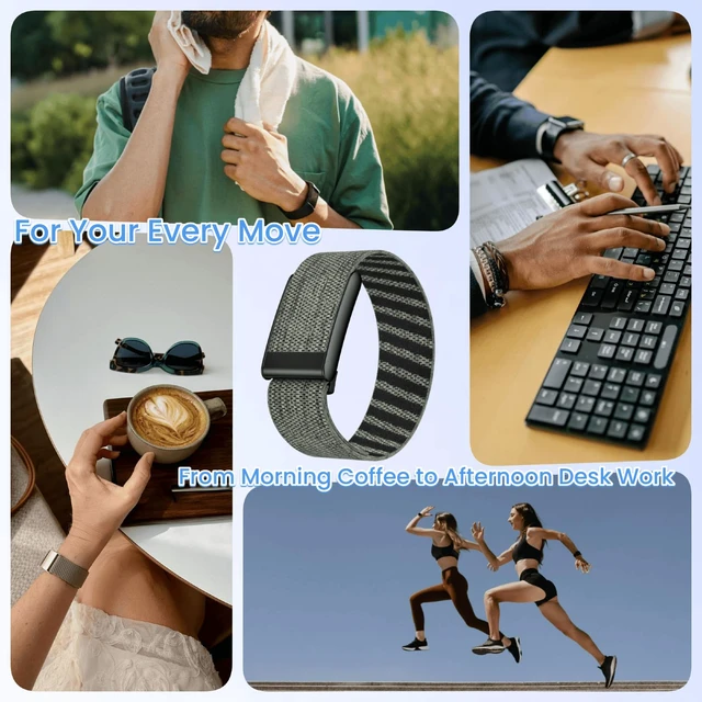 Alt view image 2 of 7 - Nylon Wristband Compatible with Whoop 5.0 One/Peak Breathable, Adjustable, Soft & Lightweight
