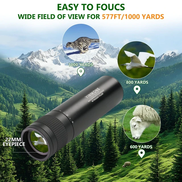 Alt view image 6 of 7 - 7x32 Monocular Telescope for Adults Metal Body IPX7 Waterproof BAK4 FMC Compact Pocket Monocular Bird Watching Hunting Hiking Camping Travel Low Light Vision Heavy Duty Small Gift For Men