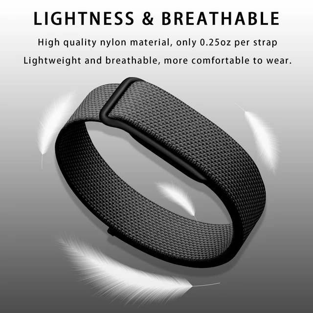 Alt view image 7 of 7 - Nylon Band for Google for Fitbit Air, Breathable Sport Replacement Straps Soft Adjustable Solo Loop Nylon Wristband