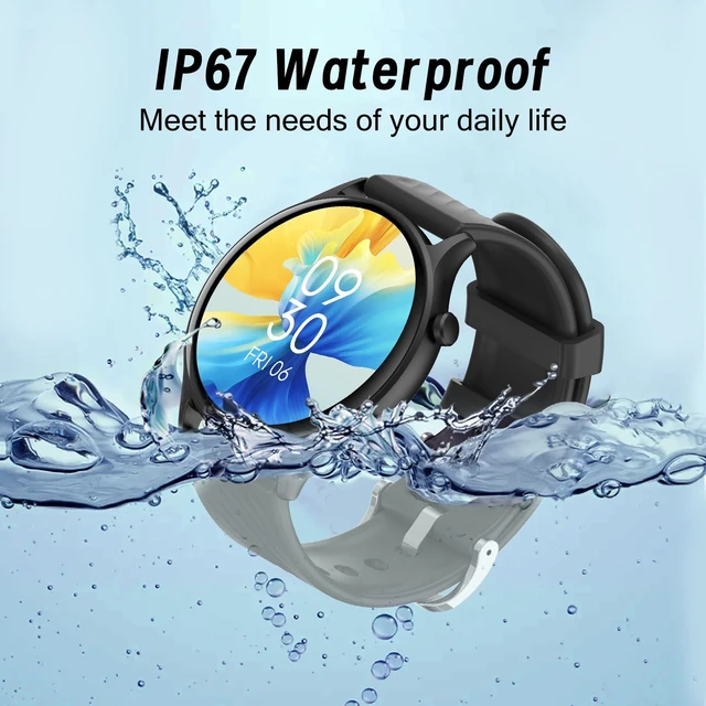 Alt view image 3 of 7 - 1.39" Smart Watch for Men Women, IP67 Waterproof Fitness Tracker Compatible for Android and iPhone, Smartwatch with 120+ Sport Modes, Health Tracking, Reloj Inteligente Round - Deep Black