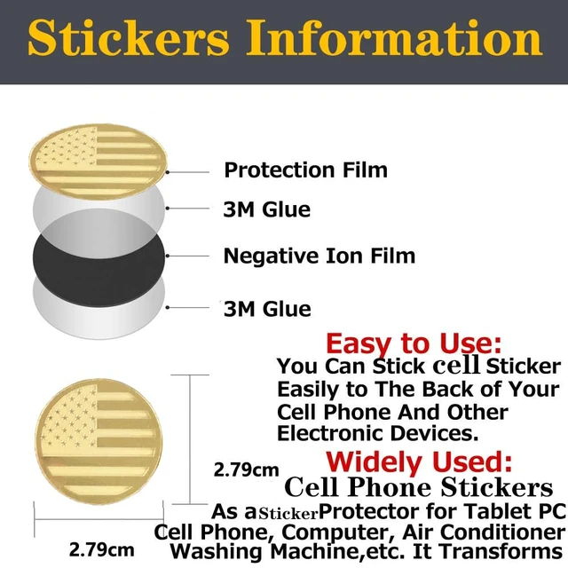 Alt view image 6 of 7 - 20Pcs Protection Cell Phone Stickers 99% Effective Protector Cell & Smart Phones, Laptops, Tablets, TV, Monitors - All Devices