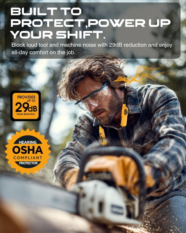 Alt view image 2 of 7 - Neckband Bluetooth Headphones, 2-in-1 Around The Neck Work Headphones-OSHA Approved Earbuds w/Built-in Speakers,ENC,100+Hrs Playtime,4 EQ Modes for Bluetooth Hearing Protection Mowing Safety