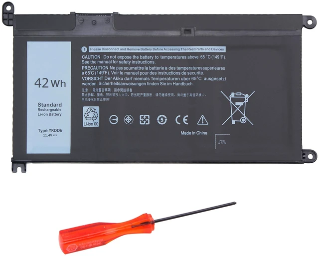 Main image of 42Wh YRDD6 Battery for Dell Inspiron 15 3000 5000 3582 3583 35845584 5593 for 3501 3593 5594 5598 5585, Inspiron 14 5481 5482 5485 3493 5491 5493 Latitude 3310 Vostro 5590 2-in-1