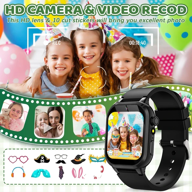 Alt view image 4 of 7 - Kids Game Smart Watch 1.54" HD Touch Screen, 30+ Educational Games, Camera, Pedometer, Alarm, MP3 Player, Auidobook, Learn Card,Time Tools, Parental Control, Wrist Watches for Boys Girls Age 4-12