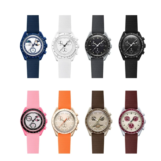 Alt view image 5 of 5 - Watch Bands for Moonswatch WatchSilicone Quick Release Watch Strap Compatible with Omega X Swatch Moonswatch Speedmaster 20mm Men Women Watch Band Replacement