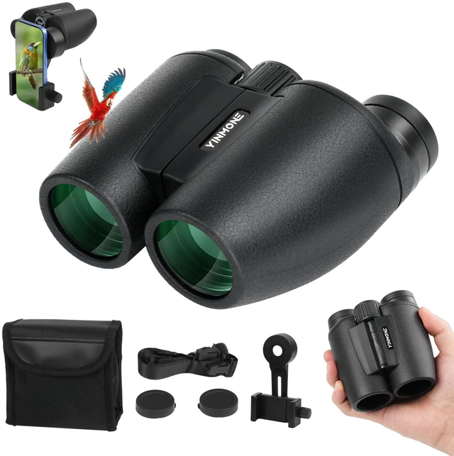 Main image of 12X30 Compact Binoculars for Adults Kids Bird Watching Small Lightweight HD Portable Mini Binocular with Phone Adapter BAK4 FMC Lens for Travel Wildlife Safari Sports Concerts Gift for Men Women Kids
